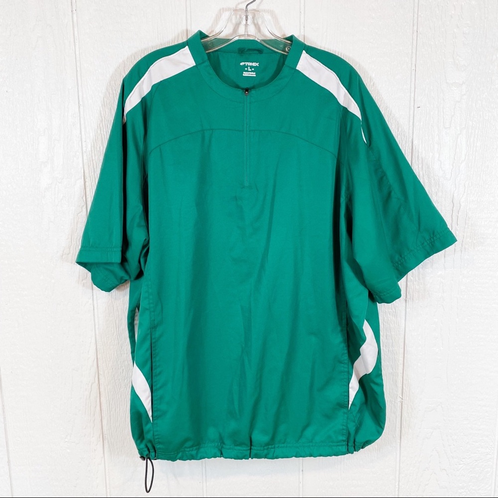 Mens Tonix Green and White Short Sleeve Jacket L